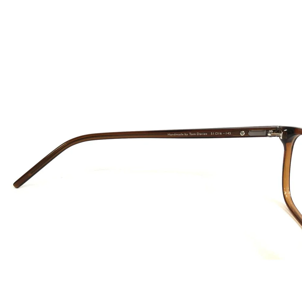 Tom Davies Eyeglasses Frames TD781 Col. 2350 Transparent Brown Square 51-16-145